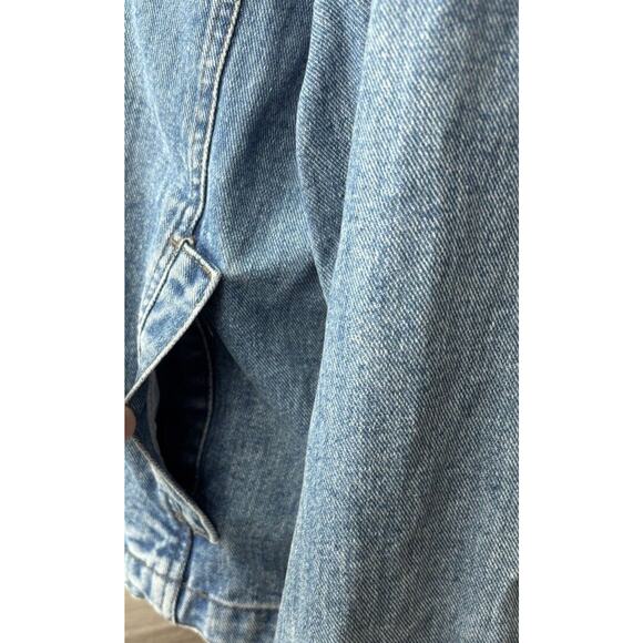 Pulp Womens Embroidered Jean Jacket Size M Snowmen Winter VTG 90s Christmas - Picture 7 of 11